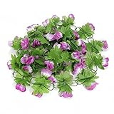 amzmonnsuta 2メートル造花のバラの葉つるアイビーガーランド