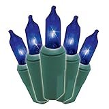Brite Star 150 Count 8-Function Chasing Light Set with Green Wire, Blue [並行輸入品]