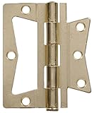 The Hillman Group 852628 4" Non Mortise Hinge - Removable Pin - Brass Finish 2-Pack [並行輸入品]