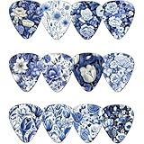 Ayrsjcl ギターピック 滑り止め セルロイド製 アコースティックギター、エレキギター用 初心者 練習用 多種多色 12個入