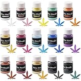 ネイルパウダー ネイル＆レジン用 15色セット 10g/色 マルチカラー ネイルアクリルパウダー ネイルアート用 ネイル材料 ネイルアート 