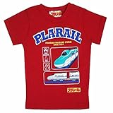 プラレール 半袖Tシャツ 子供 ドクターイエロー はやぶさ のぞみ コスパ fo-ht04 90 レッド