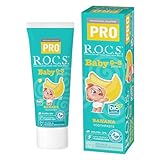 R.O.C.S. ロックスPRO ベビー(0～3才) バナナ味【天然由来成分100％】無添加 フッ素なし 赤ちゃん歯みがき 45g×1個 (1)