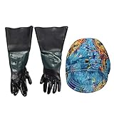 B Blesiya プロ仕様　サンドブラスト用　保護手袋　溶接キャップ　安全帽子　難燃性　吸汗性　