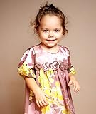 シルクシフォン☆花柄ピンクワンピースドレス６months-６才★可愛いくて品がある！欧州ラトビアのデザイナーがオーダーを受けてから生地の裁断にはいり、ひとつひとつ丁寧につくりあげるセミオーダー。お届け