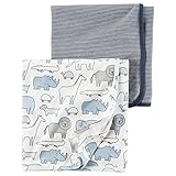 Carter's(カーターズ)ブランケット2枚セット（アニマル/ボーダー）お雛巻き(おひな巻き)に最適♪ [並行輸入品]