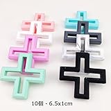 Mamimami Home 歯固め おしゃぶり 新生児 はがため玩具 シリコーン製 6.5x1cm クロス 出産祝い 内祝い ベビ－ ギフト 女の子 男の子 可愛い 歯がため　チュアブル　10個 [B