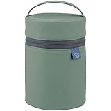 ZOJIRUSHI 象印 スープジャーポーチ Sサイズ(フードジャーサイズ250〜400mL)カトラリーポケット 持ち手つき 本体丸洗いOK マットグリーン SW-PB01-GM