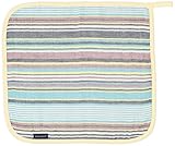 西川産業 ムースパフ 5重ガーゼ パフィールコットン ひも付き ガーゼミニテリー大 ブルー LQB1001034-B