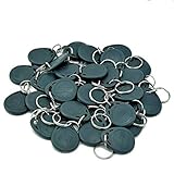 E-TING 100pcs 125khz Wholesale New Rfid Proximity Id Card Token Tags Key Keyfobs (Gray) [並行輸入品]