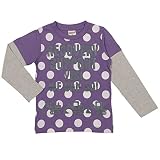 ボーイズキッズ[Blue Mart(ブルーマート)]男の子|男児|子供用|水玉|ドット|ロゴ|重機|ショベルカー柄レイヤード長袖Tシャツ|ロゴT 120cm パープル-C柄