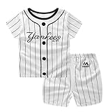 ふく福 可愛い綿キッズベビー半袖 Tシャツ+パンツ 上下セット子供服 薄手ソフト丸首 春夏 男女の子兼用 子供の日プレゼント誕生日ライオン クジラ ライオン (野球, 110cm)