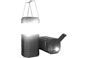 Mesqool ランタン LED 充電式 ソーラーランタン キャンプランタン 高輝度 地震 防災用　ソーラーパネル　手回し給電可能　3000ｍAh内蔵充電電池　35時間200LM明るく継続点灯　折り畳み式で持ち運び便利な小型ランタン　バーベキュー/ハ