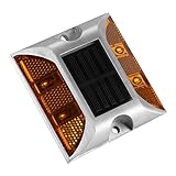道路ライト4LEDLEDソーラーライトIP67 路面表示灯　道路表示灯　視線誘導 　芝生ランプ　歩道ライト ソーラー充電 防水　省エネ 耐久性 おしゃれ　夜間　耐重量道路 鋲　駐車場(エイロ)