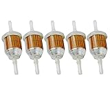 HIPA（5個入） 51ミクロン燃料フィルターはKohler 25 050 22-S / 25 050 03-S / 25 050 08-S 内径：0.794センチおよび内径：0.635センチ燃料ライ