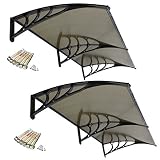 smartxchoices PCポリカーボネートデッキオーニング窓サンシェードシェルターキャノピーforウィンドウドア6.5 ' × 3.2 ' SC1094&H01-1240