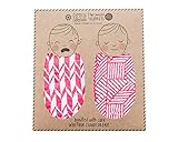 Captain Silly Pants Baby Swaddle, 100% Organic Cotton, Geometric Cascade Coral - by Captain Silly Pa