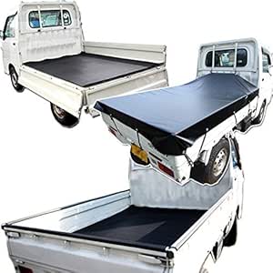 Amazon 3点 ダイハツ ハイゼットトラック ジャンボも適合 S0系 ゲートプロテクター 三方 荷台シート 黒 荷台ゴムマット モール 車 バイク