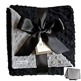 MEG Original Minky Dot Baby Blanket Black/Gray by MEG Original