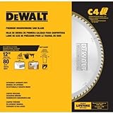 DEWALT DW71280MT 12-Inch 80T X 0 Degree M-TCGS & Plastics Full Kerf [並行輸入品]