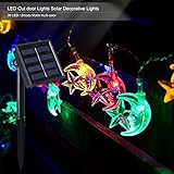 Outdoor Solar Power Decorative String Lights, Costech 30 LED 20 ft Water resistant Moon Shape Light 