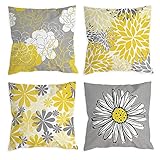 BetterJonny クッションカバー北欧 4枚セット 45×45cm のためのリネンスロー枕 家庭装飾 飾り インテリア ソファー用 背当て くっしょんかばー 装飾枕カバー 座布団かばー 枕カバー…