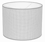 Taftan Checks 3mm Pendant Lampshade Diameter 35cm (Small, Grey) by Taftan