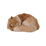 TAKEY猫 ぬいぐるみ リアル 寝そべり ねこ ひざねこ ネコちゃん 本物そっくり 置物 インテリア 部屋飾り 誕生日プレゼント 女性 (25*20*10cm,イエロー)