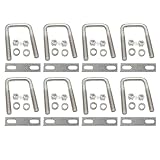 Felimoa U型ボルトブラケット ステンレス製 M6 内幅約30mm ワッシャー付属 8点セット