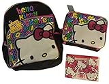 Hello Kitty "Rainbow Letters" 16" Backpack, Zippered Pouch & Matching Lunch Kit [並行輸入品]