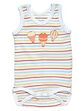 (アンダーザナイル) Under The Nile ノースリーブ ボディスーツ バルーンストライプ 6-9m (6-9ヶ月向き) オーガニックコットン