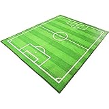 MYJP カーペット ラグ マット サッカーラグマット サッカー場 丸洗い 滑り止め付 子供 部屋 (グリーン)