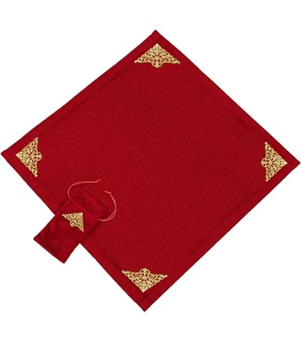 DOARLUO Tarot-Tischdecke & Tasche Set – Rutschfester Samt Mit Sternen-Muster, Perfekt Für Wahrsagerei Und Kartenlegen – 65x65 Cm