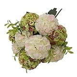 Fityle 観葉植物　人工菊花　装飾用　ホーム　パーティー　結婚式　6色　花束　造花　 - グリーン