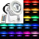 10w rgb color changing waterproof remote control led flood
