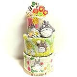 16032 おむつケーキ３段男女共用　となりのトトロ　ぬいぐるみとハンドタオル オムツケーキ　出産祝い