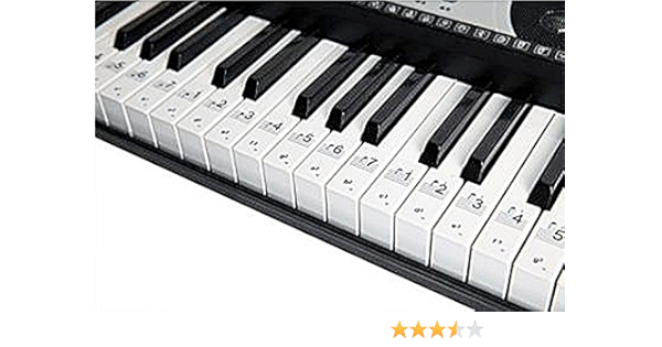 Amazon ピアノ 用 鍵盤 ステッカー シール 初心者 練習 ピアノ キーボード用パーツ 楽器 音響機器