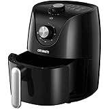 Devanti Air Fryer, 2.5L 1200W Stainless Steel Airfryer Electric Cooker Deep Fryers Rack Silicone Baking Basket Kitchen Oven H