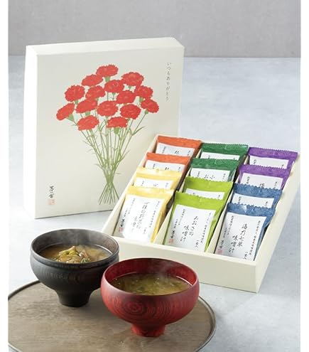 Amazon | 茅乃舎 フリーズドライ味噌汁6種12食ギフト 揚げ茄子、麩と
