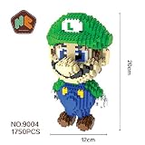 ダイヤモンド 小さな粒子 積み木 ブロック 知育 玩具 贈り物 誕生日プレゼント スーパーマリオ green 1750個