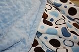 Minky毛布 – ベビー毛布、幼児用ブランケット、子Blanket – 円とポルカドット印刷Minky Extra large (@59X71)