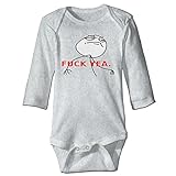 NINKI ベビー服 ファック漫画　デイザイン 長袖 カバーオール 6ヶ月~24ヶ月 100%コットン 出産祝い Size 6 M グレー