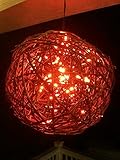 1-Willowbrite (orange) - 12 - Natural willow branch (similar to: wicker, grapevine, rattan) globe fi