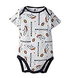 Denver BroncosフットボールInfant Onesieサイズ3 – 6 Monthボディスーツクリーパー – ホワイト