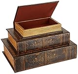 IMAX 1942-3 Old World Book Box Collection Set of 3