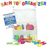 Ah Baby Bathtub Letters with Bath Toy Organizer Bag for Neat Bathrooms and Smart Kids [並行輸入品]