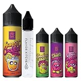 MONSTA VAPE 新シリーズ モンスターベイプ マレーシアリキッド＋FlavorKitchenオリジナル目盛付きボトルセット/VAPE(ベイプ)リキッド (Sunset Cocktail)