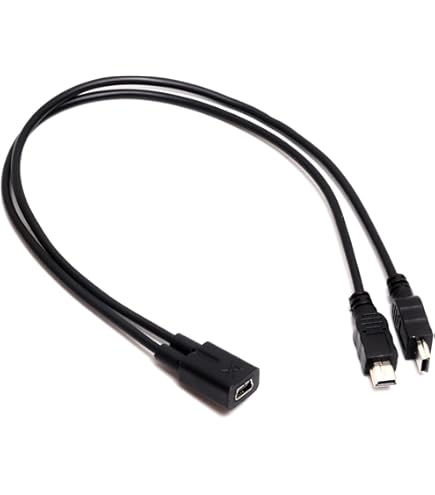 Amazon | Access Mini USB 2股 充電ケーブル ミニUSB 充電 データ転送