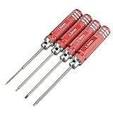 4pcs stainless steel 174mm red hex screwdriver repairing hand