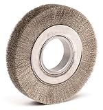 Weiler 3480 Face Crimped Wire Wheel, 6 Wide, 0.06 Stainless Steel Fill, 2 Arbor Hole by Weiler
